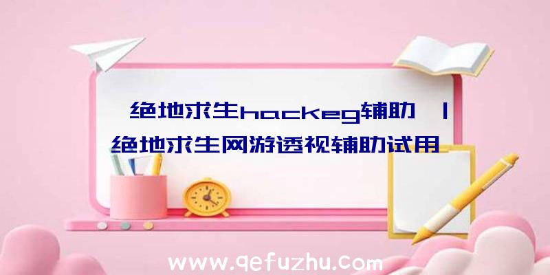 「绝地求生hackeg辅助」|绝地求生网游透视辅助试用